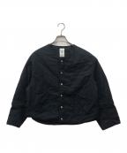 ORCIVALオーシバル）の古着「インサレーション カラーレス ショート キルトジャケット」｜ブラック