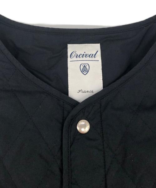 ORCIVAL（オーシバル）ORCIVAL (オーシバル) インサレーション カラーレス ショート キルトジャケット ブラック サイズ:1の古着・服飾アイテム