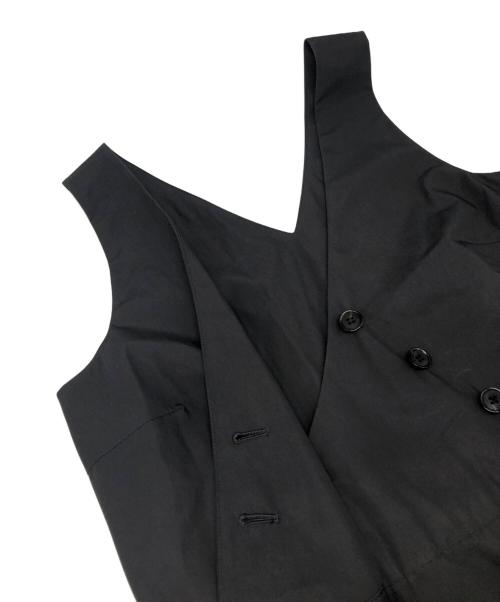 CABAN（キャバン）CABAN (キャバン) コットンウェザークロス カシュクールワンピース ブラック サイズ:Sの古着・服飾アイテム