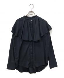 IVY I'M NAVY（アイビーアイムネイビー）の古着「Ruffle Blouse」｜ネイビー