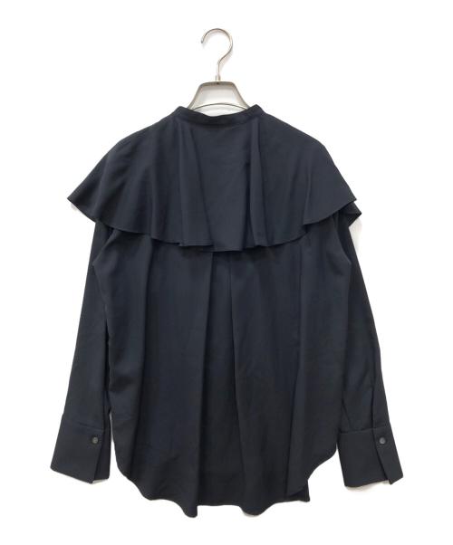 IVY I'M NAVY（アイビーアイムネイビー）IVY I'M NAVY (アイビーアイムネイビー) Ruffle Blouse ネイビー サイズ:SIZE FREEの古着・服飾アイテム