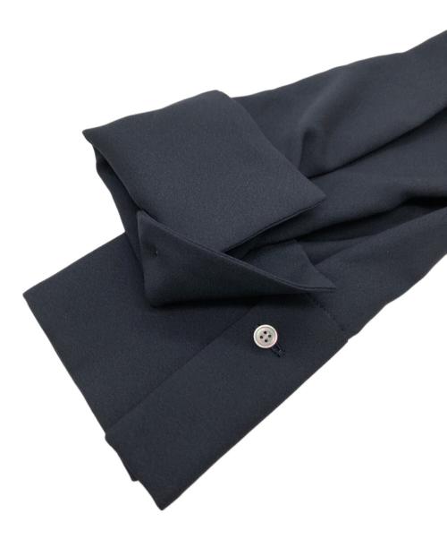 IVY I'M NAVY（アイビーアイムネイビー）IVY I'M NAVY (アイビーアイムネイビー) Ruffle Blouse ネイビー サイズ:SIZE FREEの古着・服飾アイテム