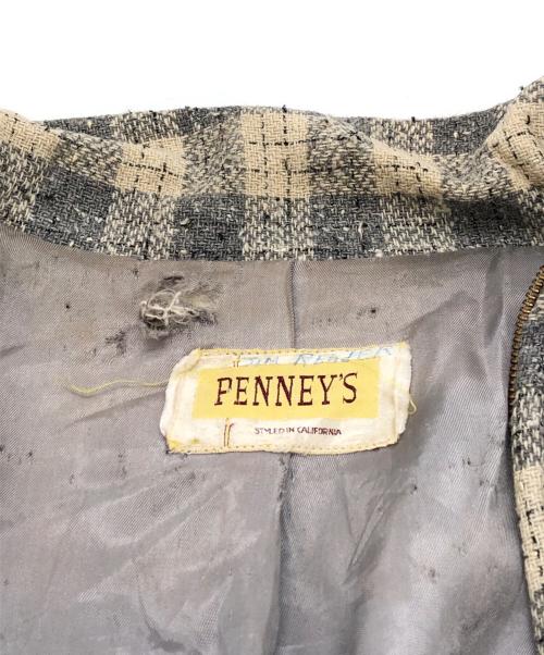 PENNEYS（ペニーズ）PENNEYS (ペニーズ) チェックスイングトップ ベージュ サイズ:FREEの古着・服飾アイテム