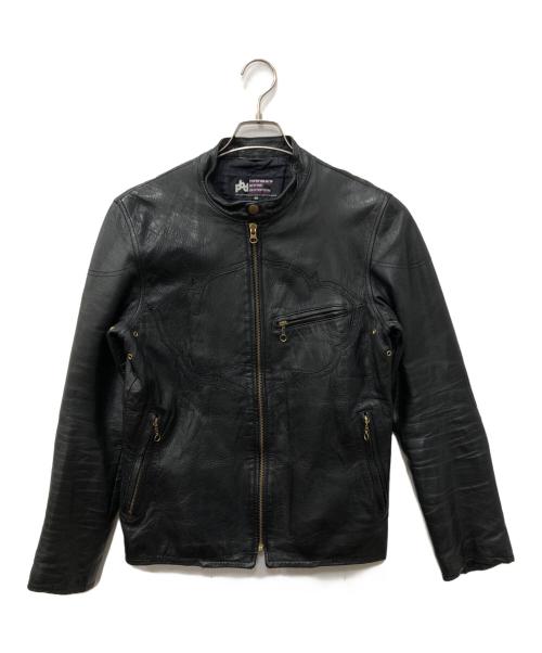 PHENOMENON（フェノメノン）PHENOMENON (フェノメノン) シングルレザージャケット ブラック サイズ:SIZE 46の古着・服飾アイテム