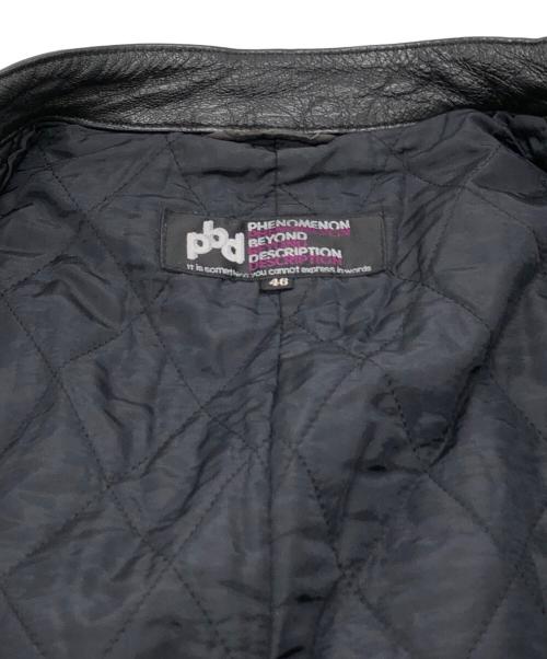 PHENOMENON（フェノメノン）PHENOMENON (フェノメノン) シングルレザージャケット ブラック サイズ:SIZE 46の古着・服飾アイテム