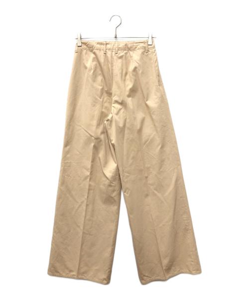 AURALEE（オーラリー）AURALEE (オーラリー) WASHED FINX LIGHT CHINO TUCK WIDE PANTS ベージュ サイズ:SIZE 0の古着・服飾アイテム