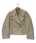 theory luxeセオリーリュクス）の古着「DERBY TWEED RALA ツイードダブルジャケット」｜ホワイト