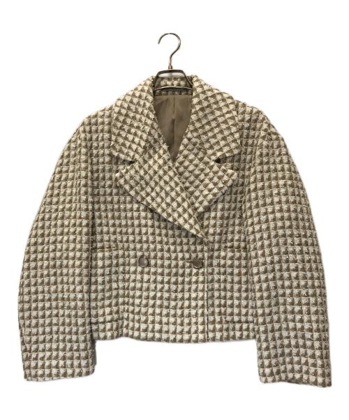 theory luxe（セオリーリュクス）theory luxe (セオリーリュクス) DERBY TWEED RALA ツイードダブルジャケット ホワイト サイズ:38の古着・服飾アイテム