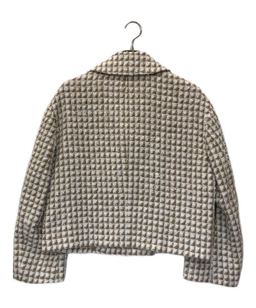 theory luxe（セオリーリュクス）theory luxe (セオリーリュクス) DERBY TWEED RALA ツイードダブルジャケット ホワイト サイズ:38の古着・服飾アイテム