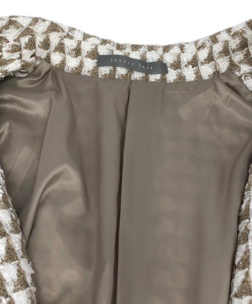 theory luxe（セオリーリュクス）theory luxe (セオリーリュクス) DERBY TWEED RALA ツイードダブルジャケット ホワイト サイズ:38の古着・服飾アイテム