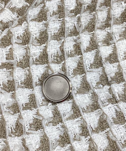 theory luxe（セオリーリュクス）theory luxe (セオリーリュクス) DERBY TWEED RALA ツイードダブルジャケット ホワイト サイズ:38の古着・服飾アイテム