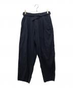 ISSEY MIYAKEイッセイミヤケ）の古着「ワイドタックパンツ」｜ネイビー