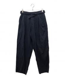 ISSEY MIYAKE（イッセイミヤケ）の古着「ワイドタックパンツ」｜ネイビー