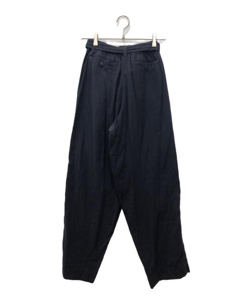 ISSEY MIYAKE（イッセイミヤケ）ISSEY MIYAKE (イッセイミヤケ) ワイドタックパンツ ネイビー サイズ:SMの古着・服飾アイテム