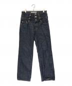 JOHN LAWRENCE SULLIVANジョン ローレンス サリバン）の古着「RIGID DENIM TRIPLE STACKED PANTS」｜インディゴ
