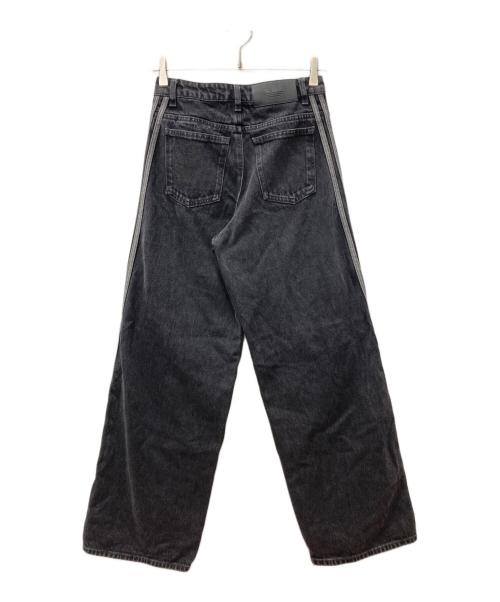 adidas（アディダス）adidas (アディダス) ブラック ルーズ デニムパンツ ブラック サイズ:SIZE 26の古着・服飾アイテム