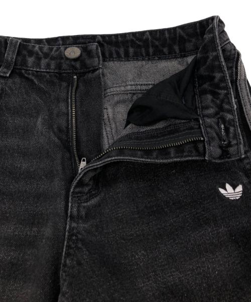 adidas（アディダス）adidas (アディダス) ブラック ルーズ デニムパンツ ブラック サイズ:SIZE 26の古着・服飾アイテム