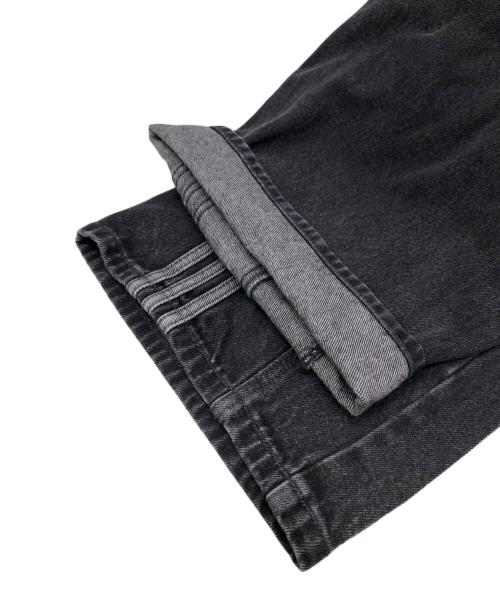 adidas（アディダス）adidas (アディダス) ブラック ルーズ デニムパンツ ブラック サイズ:SIZE 26の古着・服飾アイテム