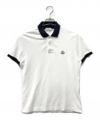MONCLERモンクレール）の古着「ポロシャツ MAGLIA POLO MANICA CORTA」｜ホワイト