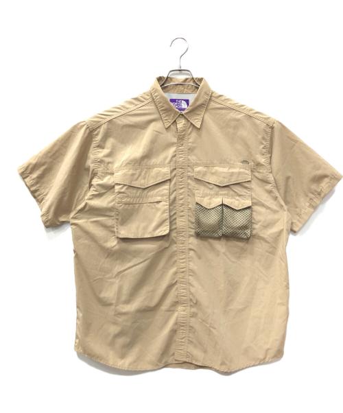 THE NORTHFACE PURPLELABEL（ザ・ノースフェイス パープルレーベル）THE NORTHFACE PURPLELABEL (ザ・ノースフェイス パープルレーベル) Polyester Linen Field H/S Shirt ベージュ サイズ:SIZE Lの古着・服飾アイテム