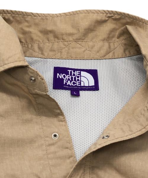 THE NORTHFACE PURPLELABEL（ザ・ノースフェイス パープルレーベル）THE NORTHFACE PURPLELABEL (ザ・ノースフェイス パープルレーベル) Polyester Linen Field H/S Shirt ベージュ サイズ:SIZE Lの古着・服飾アイテム