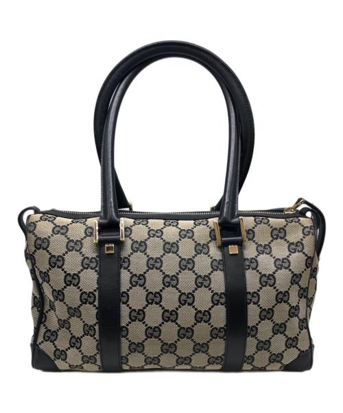 GUCCI（グッチ）GUCCI (グッチ) GGキャンバスミニボストンバッグ グレー サイズ:下記参照の古着・服飾アイテム