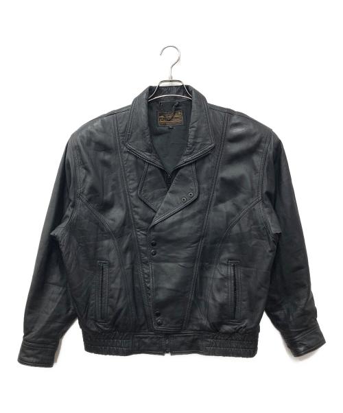 Eddie Bauer（エディーバウアー）Eddie Bauer (エディーバウアー) 黒タグ レザージャケット ブラック サイズ:SIZE XLの古着・服飾アイテム