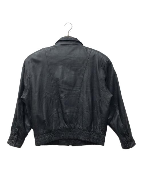 Eddie Bauer（エディーバウアー）Eddie Bauer (エディーバウアー) 黒タグ レザージャケット ブラック サイズ:SIZE XLの古着・服飾アイテム