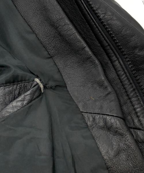 Eddie Bauer（エディーバウアー）Eddie Bauer (エディーバウアー) 黒タグ レザージャケット ブラック サイズ:SIZE XLの古着・服飾アイテム