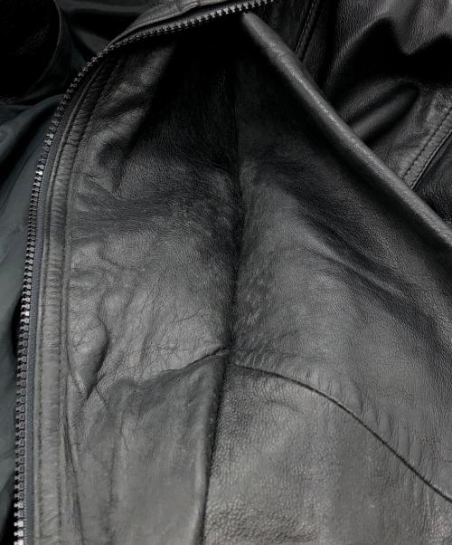 Eddie Bauer（エディーバウアー）Eddie Bauer (エディーバウアー) 黒タグ レザージャケット ブラック サイズ:SIZE XLの古着・服飾アイテム