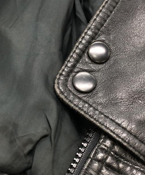 Eddie Bauer（エディーバウアー）Eddie Bauer (エディーバウアー) 黒タグ レザージャケット ブラック サイズ:SIZE XLの古着・服飾アイテム