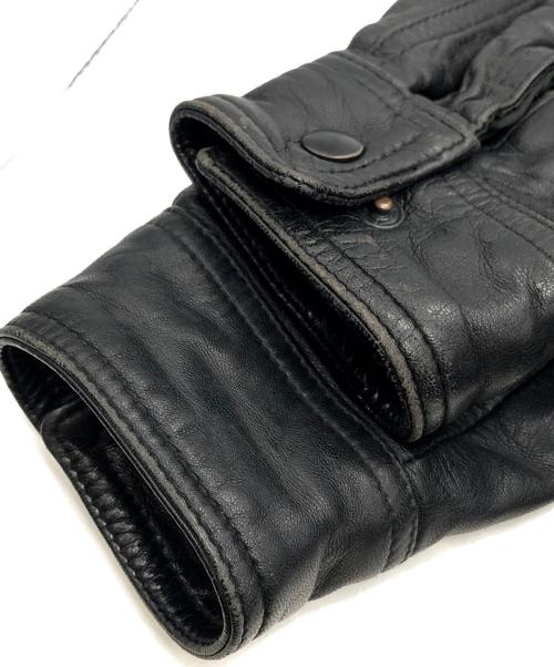 Eddie Bauer（エディーバウアー）Eddie Bauer (エディーバウアー) 黒タグ レザージャケット ブラック サイズ:SIZE XLの古着・服飾アイテム