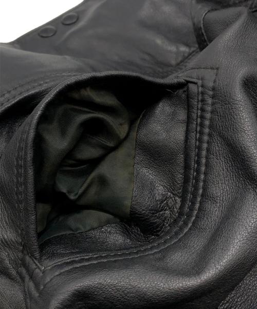 Eddie Bauer（エディーバウアー）Eddie Bauer (エディーバウアー) 黒タグ レザージャケット ブラック サイズ:SIZE XLの古着・服飾アイテム