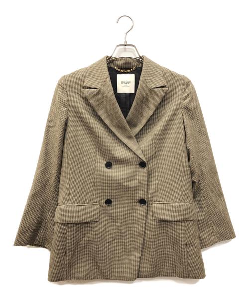 journal standard L'essage（ジャーナルスタンダード レサージュ）journal standard L'essage (ジャーナルスタンダード レサージュ) チェック/ヘリンボンジャケット ブラウン サイズ:36の古着・服飾アイテム