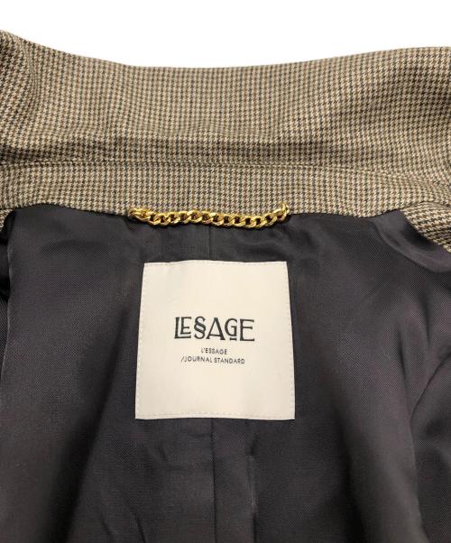 journal standard L'essage（ジャーナルスタンダード レサージュ）journal standard L'essage (ジャーナルスタンダード レサージュ) チェック/ヘリンボンジャケット ブラウン サイズ:36の古着・服飾アイテム