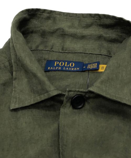 POLO RALPH LAUREN（ポロ・ラルフローレン）POLO RALPH LAUREN (ポロ・ラルフローレン) リネンカバーオール カーキ サイズ:SIZE Ⅿの古着・服飾アイテム