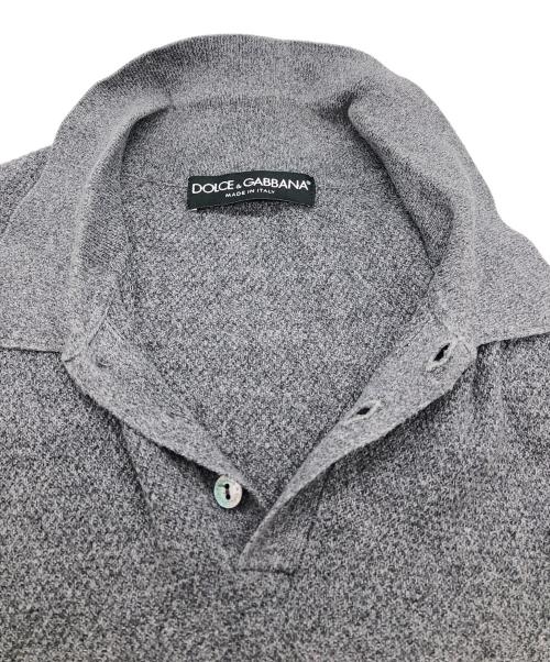 DOLCE & GABBANA（ドルチェ＆ガッバーナ）DOLCE & GABBANA (ドルチェ＆ガッバーナ) ニットポロシャツ グレー サイズ:48の古着・服飾アイテム