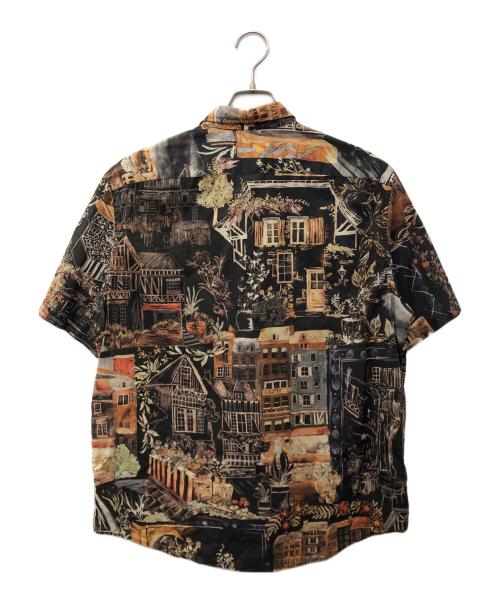 PAUL SMITH（ポールスミス）PAUL SMITH (ポールスミス) ペインテッドハウスプリント シャツ ブラウン サイズ:SIZE XLの古着・服飾アイテム