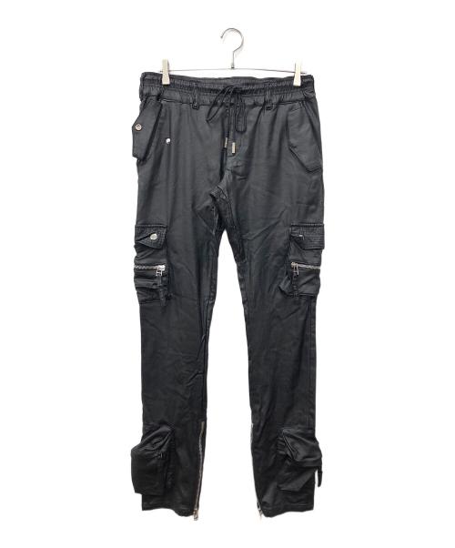 MLVINCE（メルヴィンス）MLVINCE (メルヴィンス) エコレザーカーゴパンツ ブラック サイズ:SIZE 34の古着・服飾アイテム