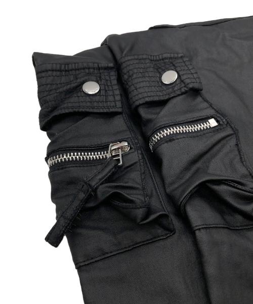 MLVINCE（メルヴィンス）MLVINCE (メルヴィンス) エコレザーカーゴパンツ ブラック サイズ:SIZE 34の古着・服飾アイテム