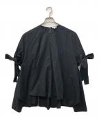 ENFOLDエンフォルド）の古着「SLIT RANDOM－HEM PULLOVER」｜ブラック