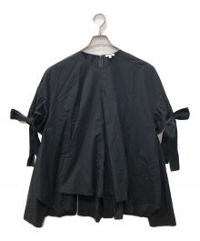 ENFOLD（エンフォルド）の古着「SLIT RANDOM－HEM PULLOVER」｜ブラック