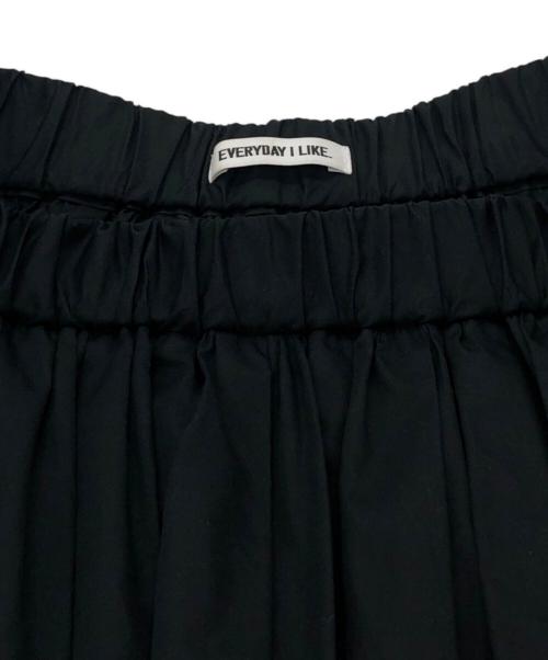 EVERYDAY I LIKE.（エヴリデイ アイ ライク）EVERYDAY I LIKE. (エヴリデイ アイ ライク) Cotton Dramatic ギャザースカート ブラック サイズ:SIZE FREEの古着・服飾アイテム
