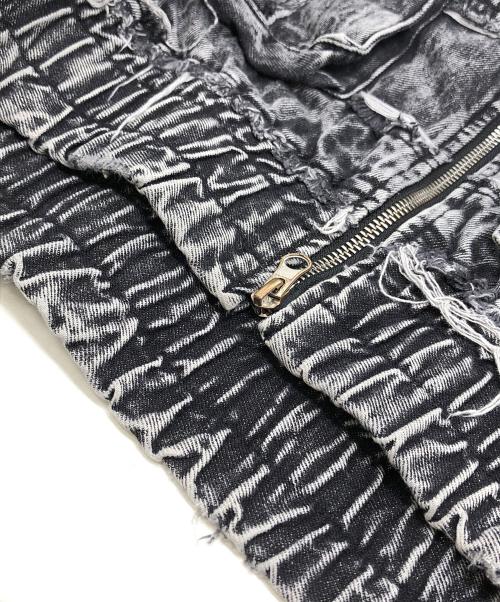 REFLEM（レフレム）REFLEM (レフレム) 継ぎ接ぎベルト付きハイネックジップパーカー グレー サイズ:FREEの古着・服飾アイテム