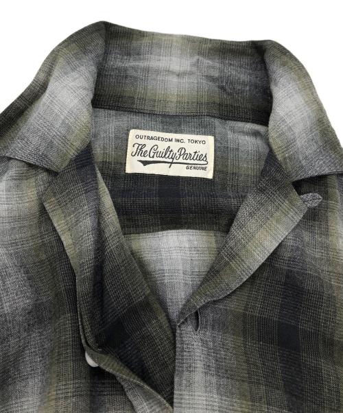 WACKO MARIA（ワコマリア）WACKO MARIA (ワコマリア) レーヨンオンブレチェックシャツ グレー×カーキ サイズ:Sの古着・服飾アイテム