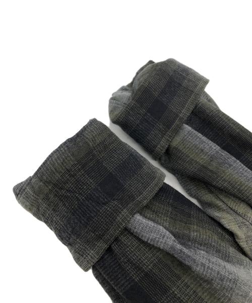 WACKO MARIA（ワコマリア）WACKO MARIA (ワコマリア) レーヨンオンブレチェックシャツ グレー×カーキ サイズ:Sの古着・服飾アイテム