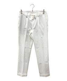 movb（モーヴ）の古着「Duplex Cotton Jersey フレックスモーショントラベルスラックス」｜ホワイト