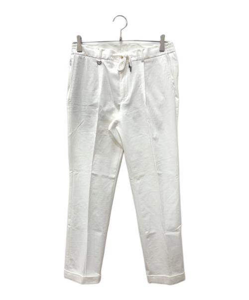 movb（モーヴ）movb (モーヴ) Duplex Cotton Jersey フレックスモーショントラベルスラックス ホワイト サイズ:SIZE 46の古着・服飾アイテム