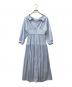 HER LIP TO（ハーリップトゥ）の古着「Pleated Open Shirt Dress」｜ブルー
