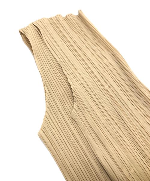 PLEATS PLEASE（プリーツプリーズ）PLEATS PLEASE (プリーツプリーズ) プリーツノースリーブワンピース イエロー サイズ:SIZE 3の古着・服飾アイテム